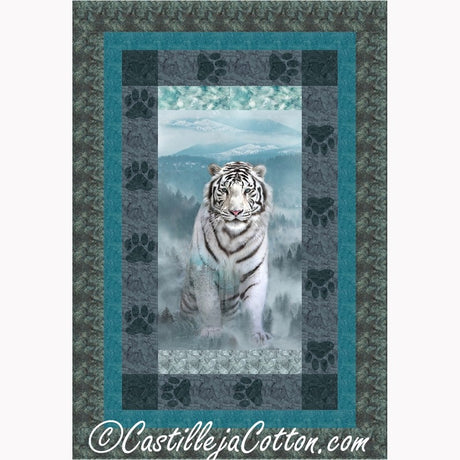 White Tiger Downloadable Pattern by Castilleja Cotton