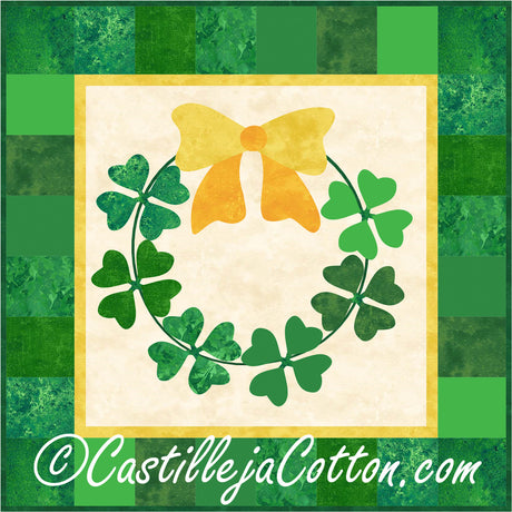 Good Luck Wreath Downloadable Pattern by Castilleja Cotton