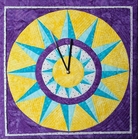 Quilty Clock Downloadable Pattern by Sam Quilt Designs