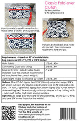 Back of the Classic Fold-Over Clutch by Among Brendas Quilts and Bags