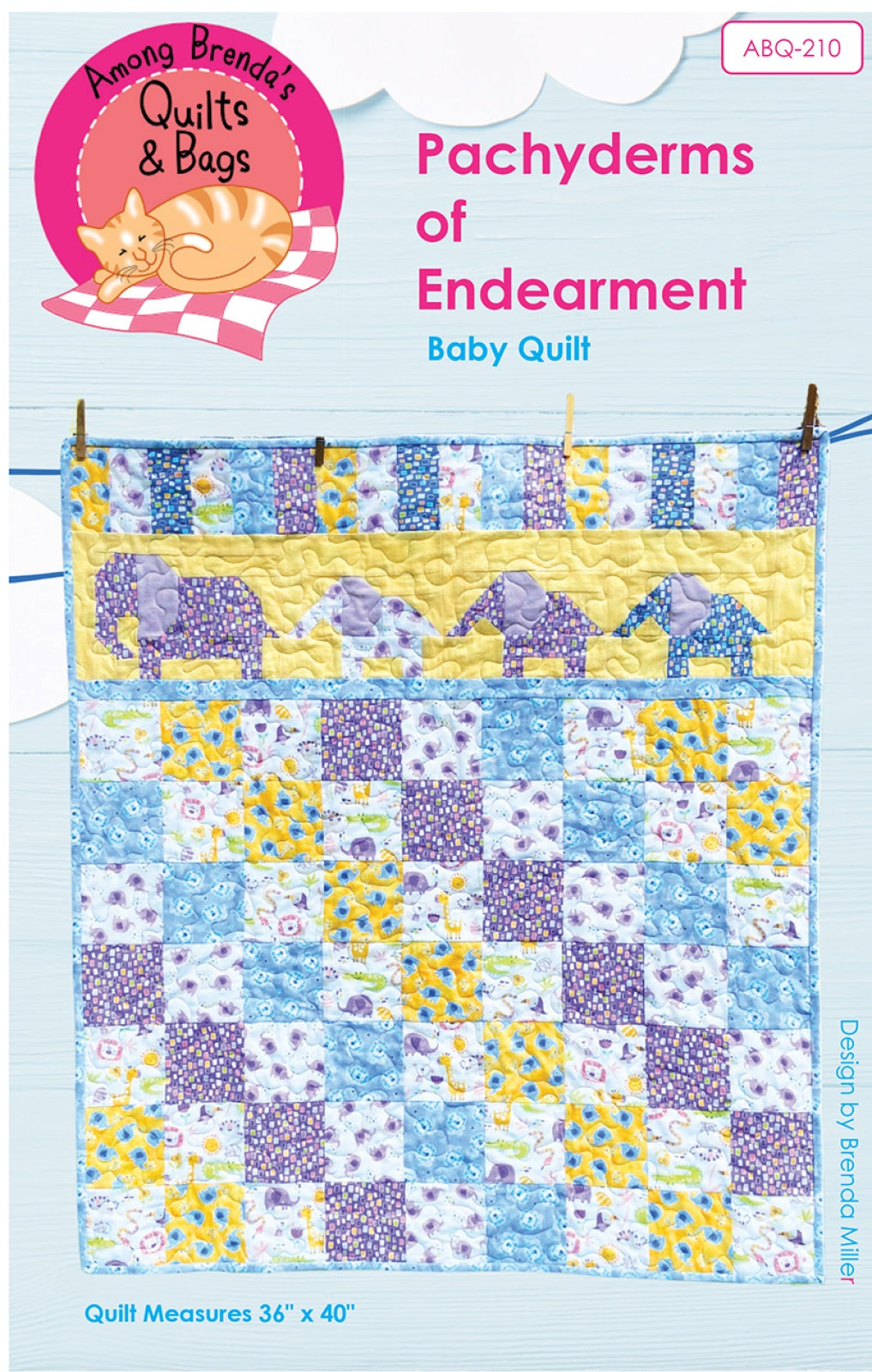 Pachyderms of Endearment by Among Brenda's Quilts & Bags
