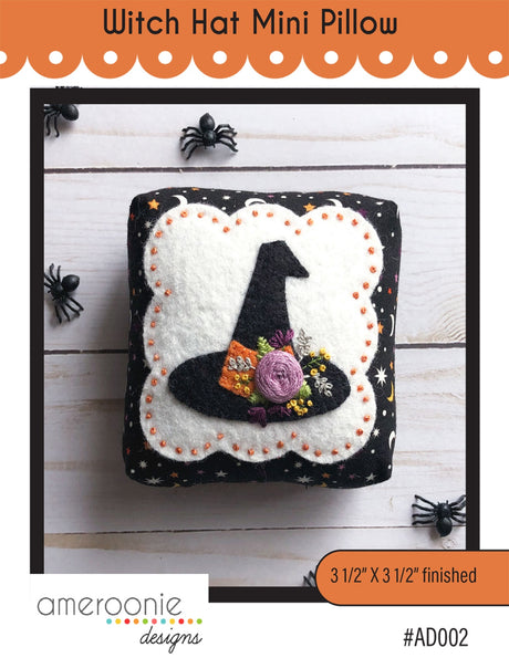 Witch Hat Mini Pillow by Ameroonie Designs