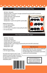 Back of the Batty Pumpkins table topper/mini by Ameroonie Designs