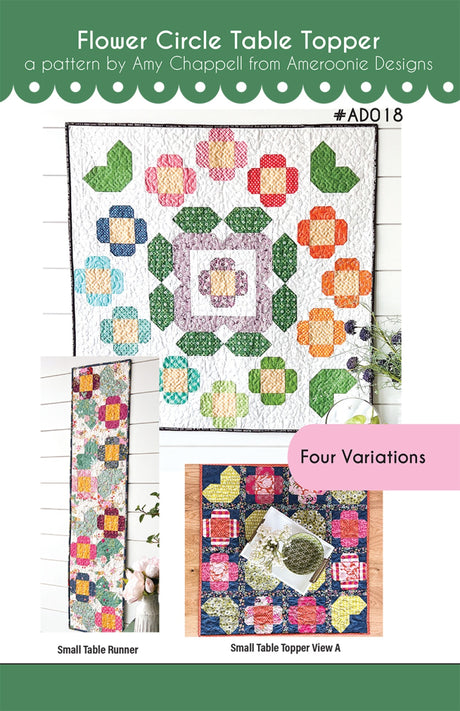 Flower Circle Table Topper by Ameroonie Designs
