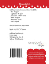 Back of the Summer Strawberry Mini Pillow by Ameroonie Designs