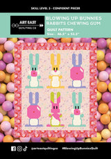 Blowing Up Bunnies - Rabbits Chewing Gum Quilt Pattern by Art East Quilting CO