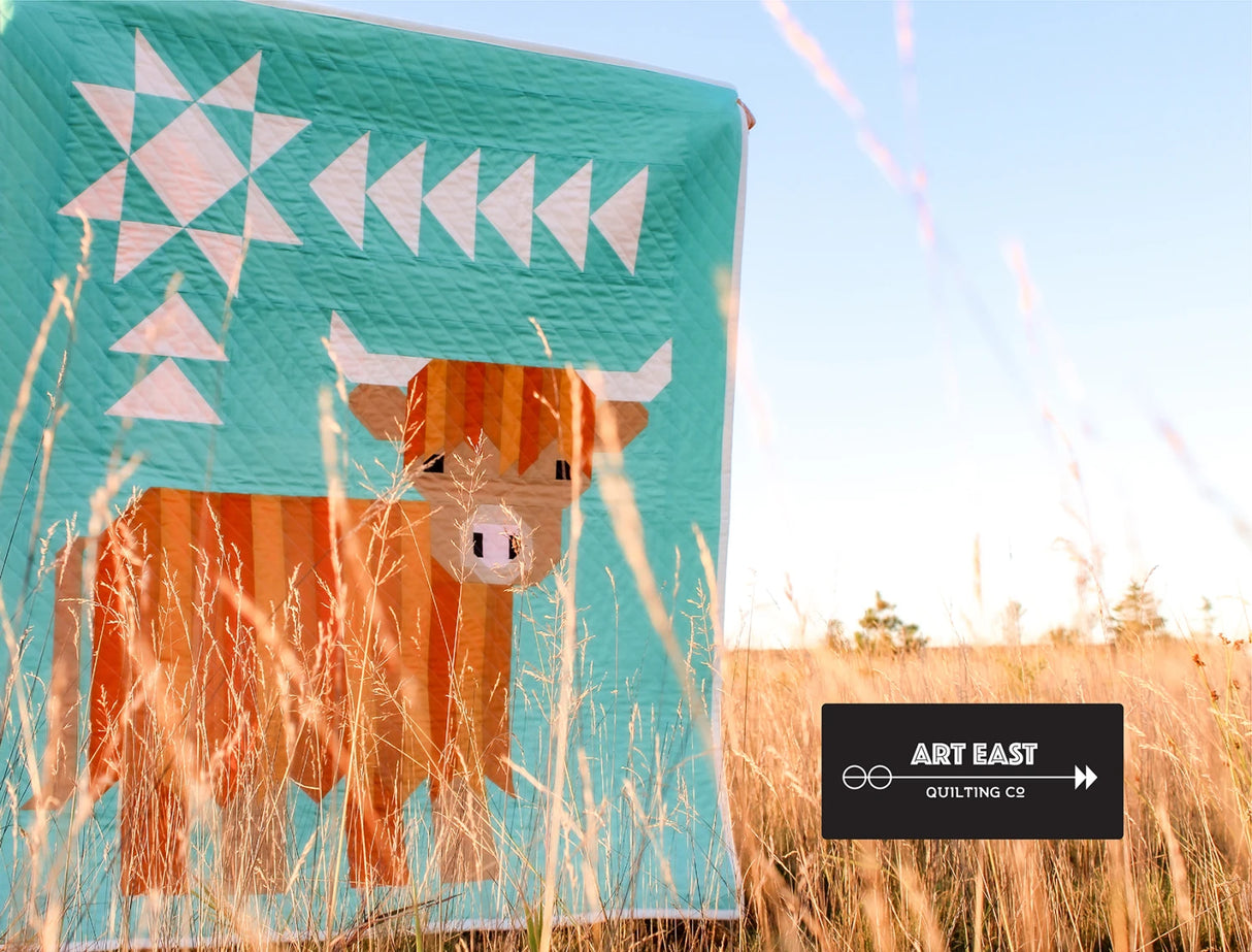 Cattle Call - A Highland Coo Quilt Pattern by Art East Quilting Co.