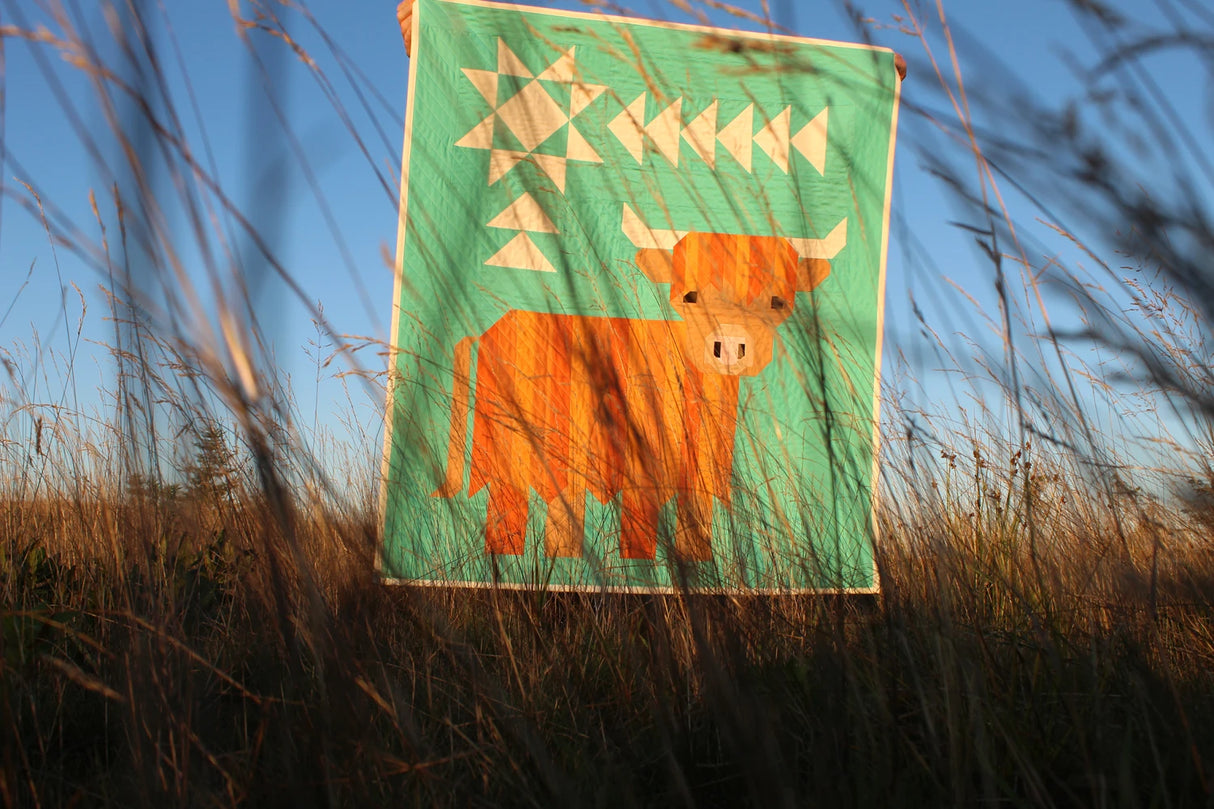 Cattle Call - A Highland Coo Quilt Pattern by Art East Quilting Co.