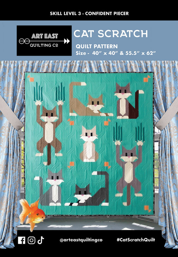 Cat Scratch Quilt Pattern by Art East Quilting Co.