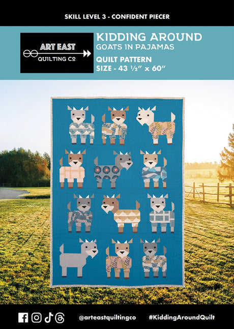 Kidding Around - Goats in Pajamas Quilt Pattern by Art East Quilting CO