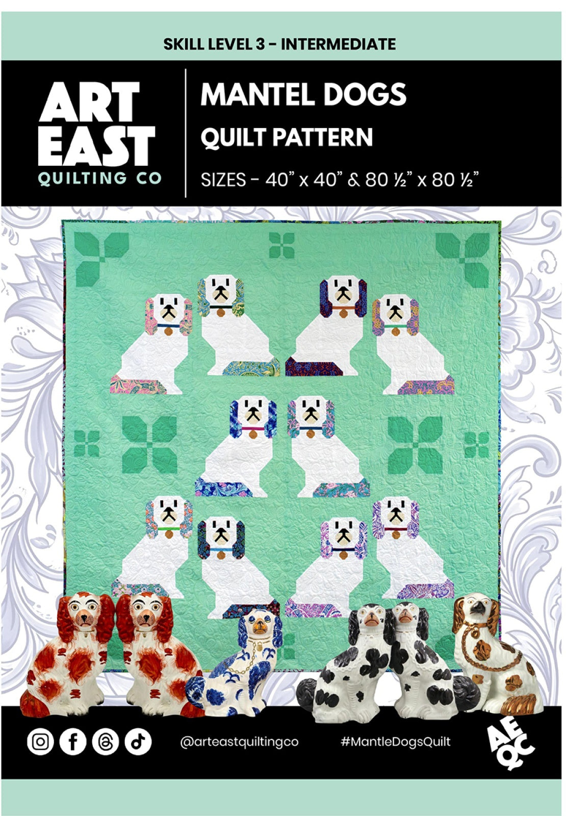 Mantel Dogs Quilt Pattern by Art East Quilting CO
