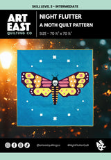 Night Flutter A Moth Quilt Pattern by Art East Quilting CO
