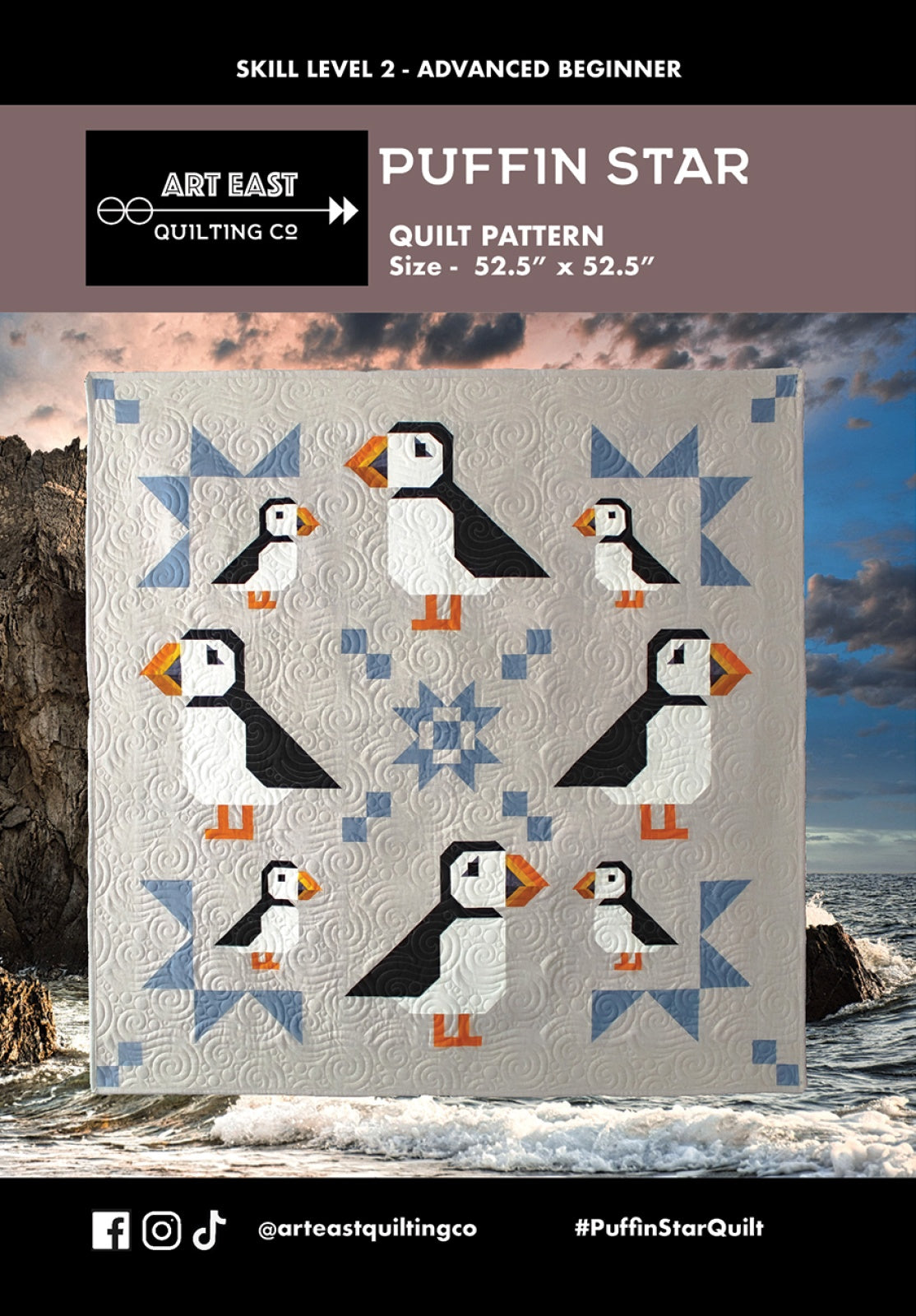 Puffin Star Quilt Pattern by Art East Quilting CO