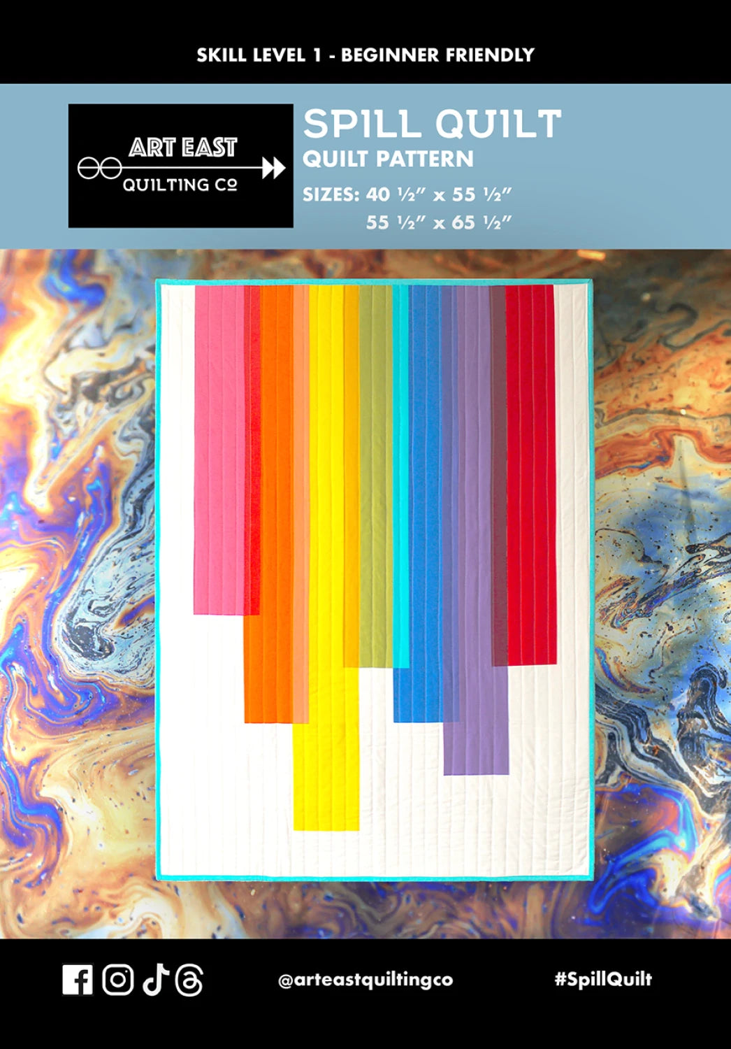 The Spill Quilt Pattern by Art East Quilting CO