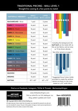 Back of the The Spill Quilt Pattern by Art East Quilting CO