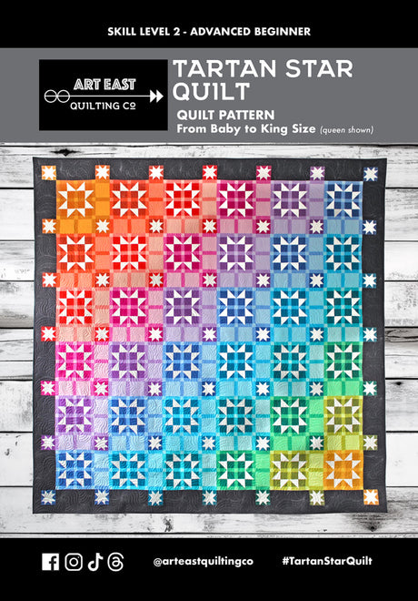 Tartan Star Quilt Pattern by Art East Quilting Co.
