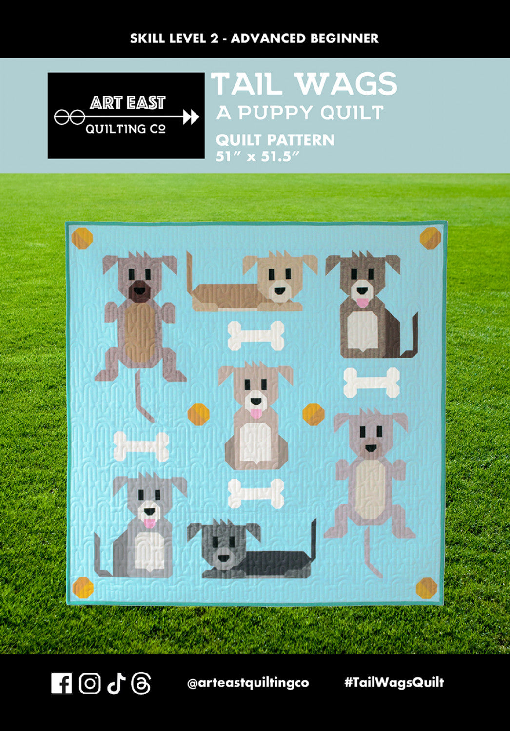 Tail Wags A Puppy Quilt Pattern by Art East Quilting Co.