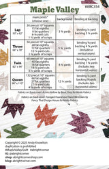 Back of the Maple Valley Quilt Pattern by A Bright Corner