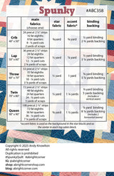 Back of the Spunky Quilt Pattern by A Bright Corner