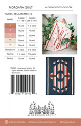 Back of the Morgana Quilt Pattern by Alderwood Studio Patterns