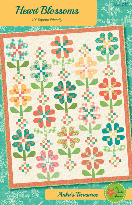Heart Blossom Quilt Pattern by Anka's Treasures