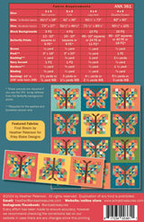 Back of the Mariposa Quilt Pattern by Anka's Treasures