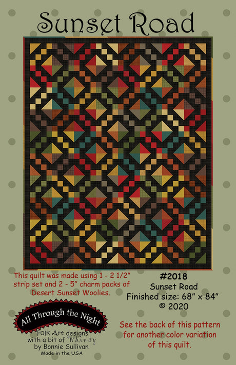 Sunset Road Quilt Pattern by All Through The Night