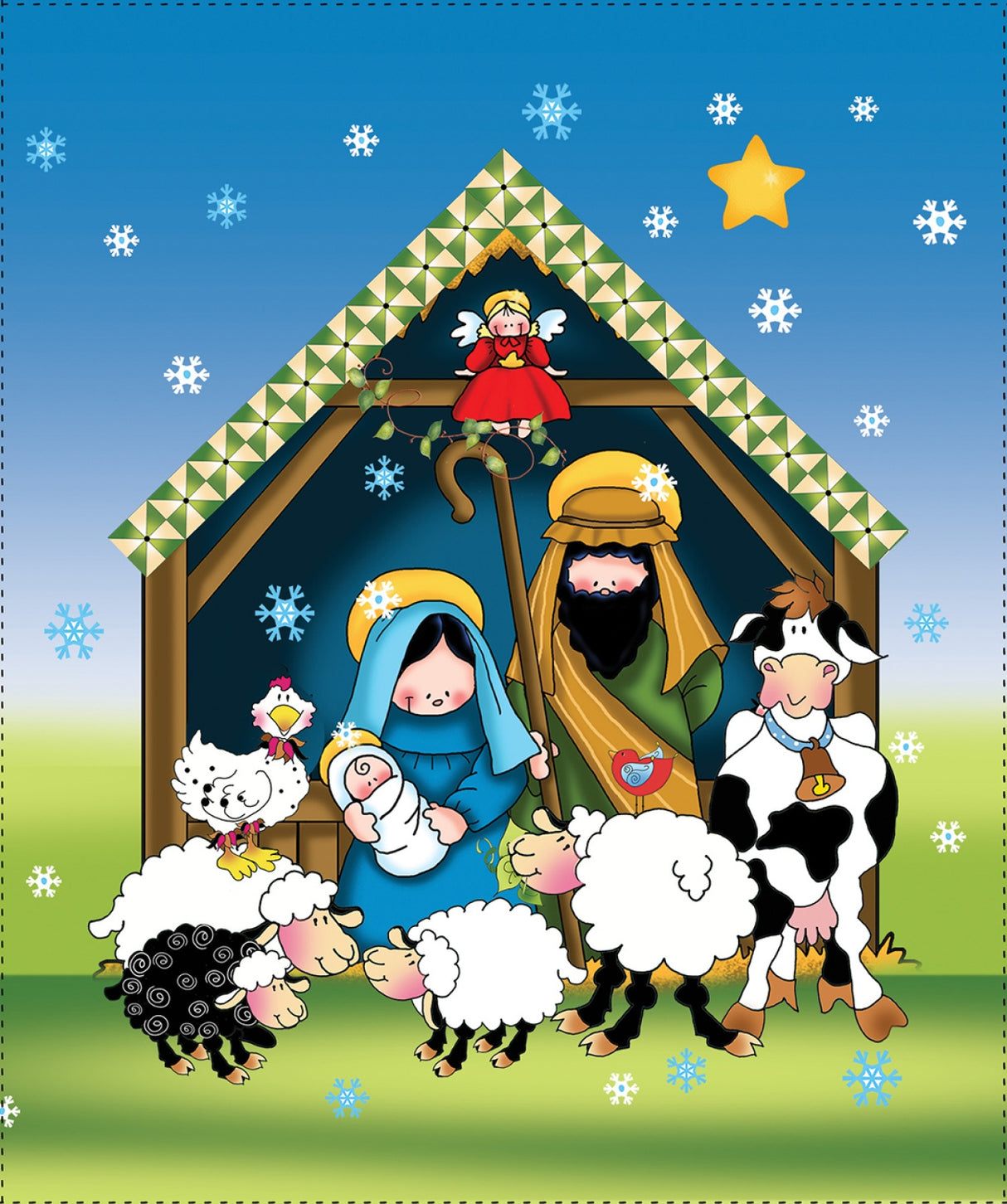 Nativity Tissue Box Panel by Jody Houghton Designs