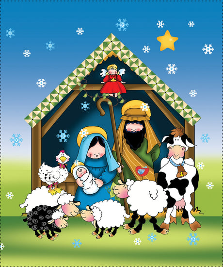 Nativity Tissue Box Panel by Jody Houghton Designs