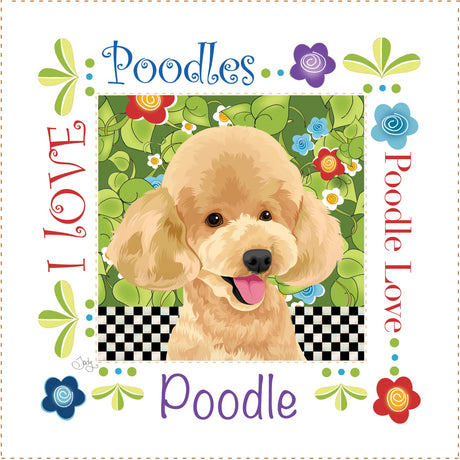 Art Panel 6in Poodle by Jody Houghton Designs