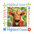 Highland Cow 6in Panel by Jody Houghton Designs