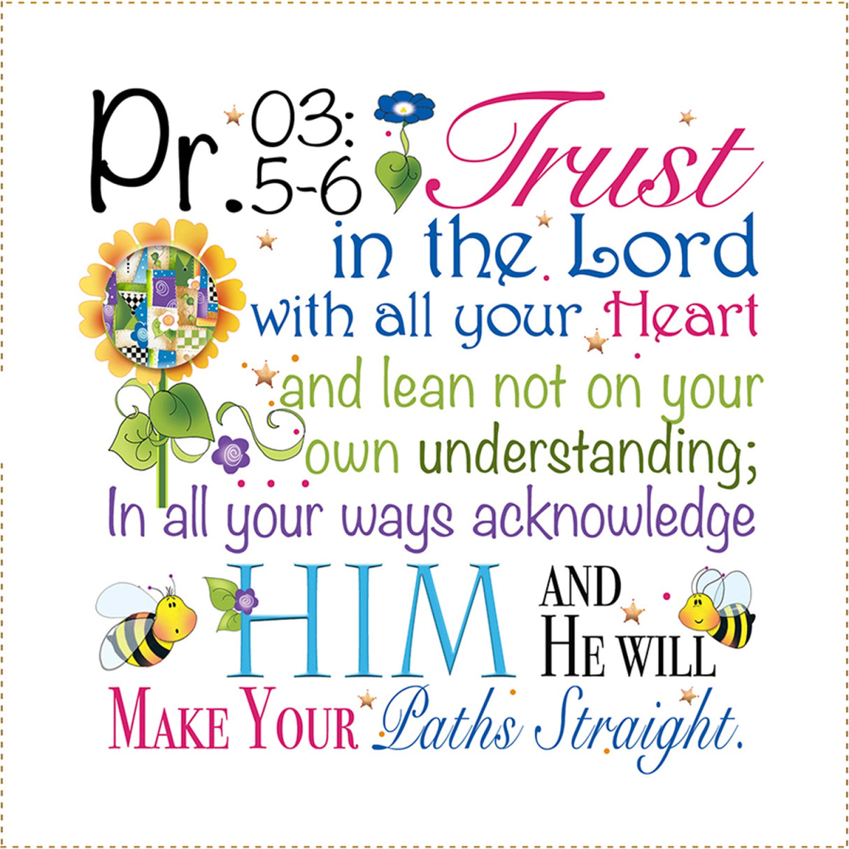 Art Panel 6in Trust by Jody Houghton Designs