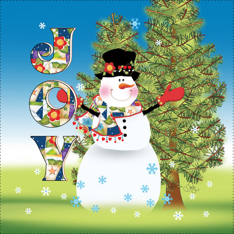 Art Panel 6in - Snowman Joy by Jody Houghton Designs