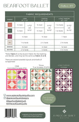 Back of the Bearfoot Ballet Quilt Quilt Pattern by A Piece Of Quiet Quilts