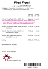 First Frost Quilt Pattern