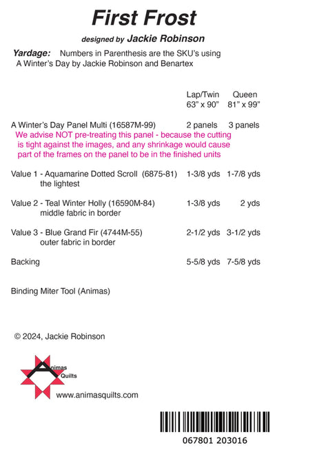 First Frost Quilt Pattern