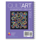 Back of the 2024 Quilt Art Engagement Calendar by American Quilters Society
