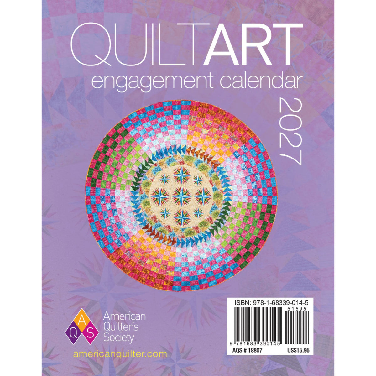Back of the 2027 Quilt Art Engagement Calendar Quilt Pattern by American Quilters Society