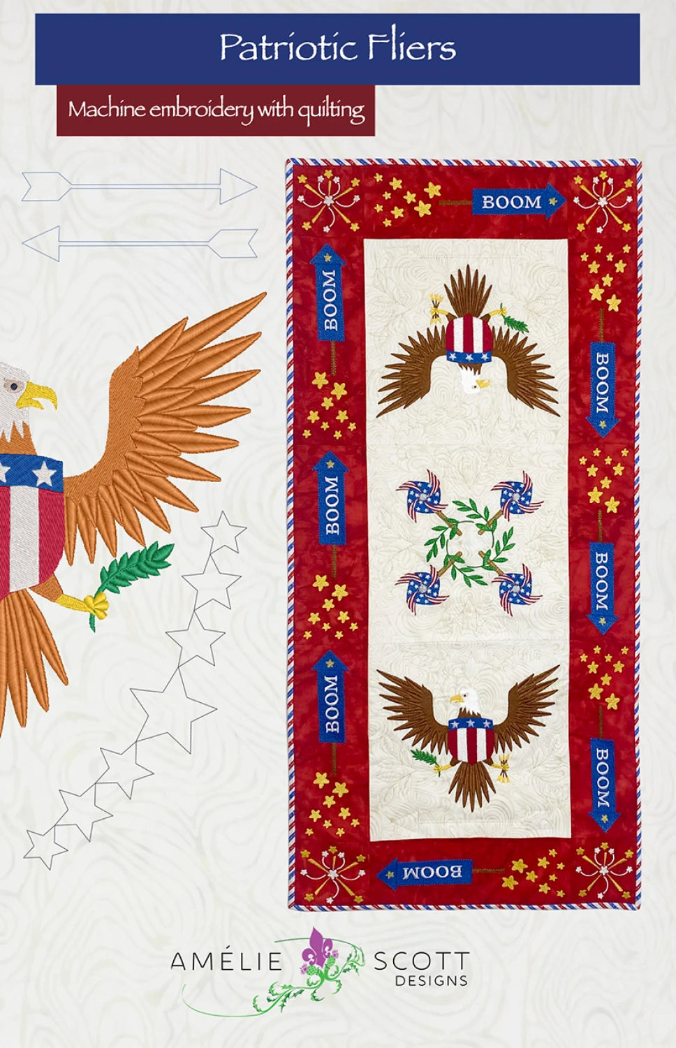 Patriotic Flyers Pattern by Creek Side Stitches