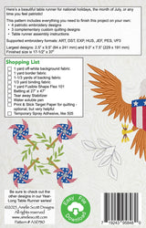 Back of the Patriotic Flyers Pattern by Creek Side Stitches