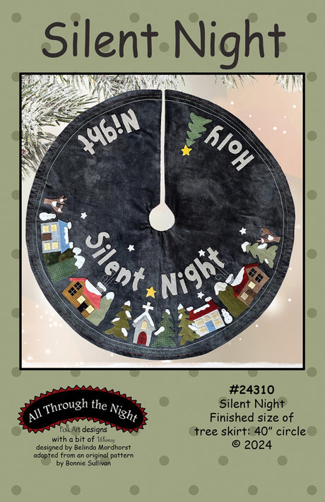Silent Night Tree Skirt Quilt Patter by All Through The Night