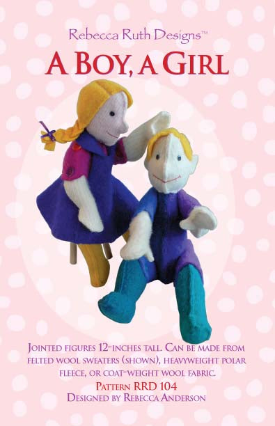 A Boy, A Girl Doll Pattern by Rebecca Ruth Designs