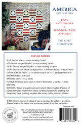 America Quilt Pattern by Black Mountain Needleworks