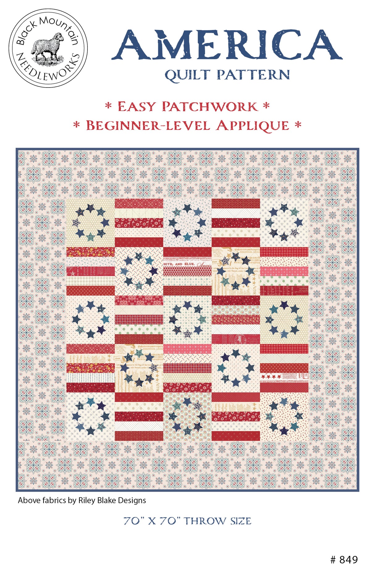 America Quilt Pattern by Black Mountain Needleworks