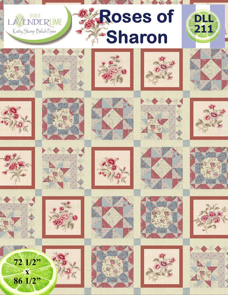 Roses of Sharon Downloadable Pattern by Lavender Lime Quilting