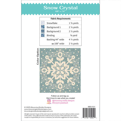 Snow Crystal Quilt Pattern