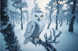 Snowy Owl on Branch Panel 20.5in x 17in Quilt Pattern by Focus on Fabric
