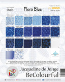 Back of the Flora Blue Quilt Pattern by Becolourful By Jacqueline De Jonge