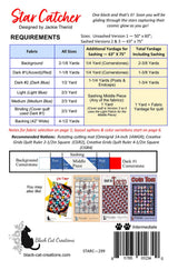 Back of the Star Catcher Quilt Pattern by Black Cat Creations