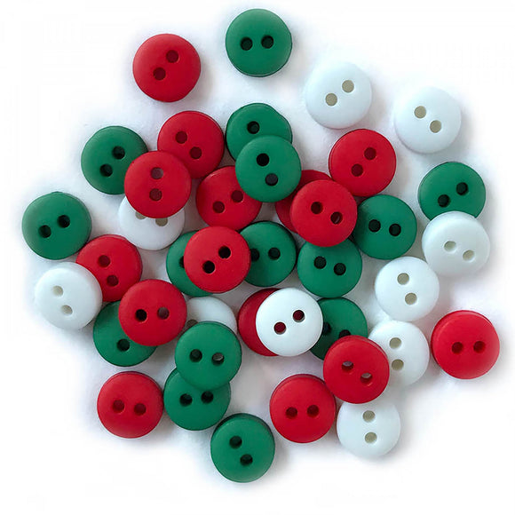 Tiny Christmas Buttons by Buttons Galore